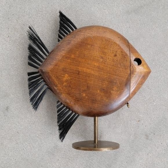 Mid Century Modern Fish Sculpture Coin Bank - Picture 3 of 8